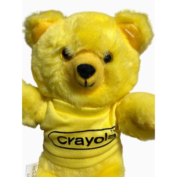 Crayola Burger King Plush Yellow Teddy Bear 1986 - Picture 5 of 12